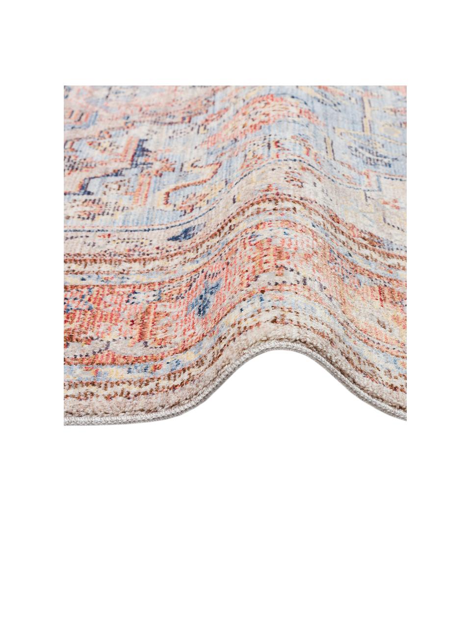 Tapis à poils ras terracotta/bleu Heritage, Terracotta, bleu, multicolore, larg. 120 x long. 170 cm (taille S)