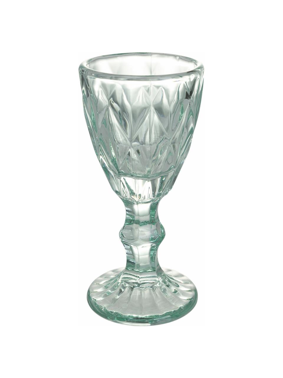 Schnapsgläser Shades mit Strukturmuster, 6er-Set, Glas, Blautöne, Ø 5 x H 11 cm