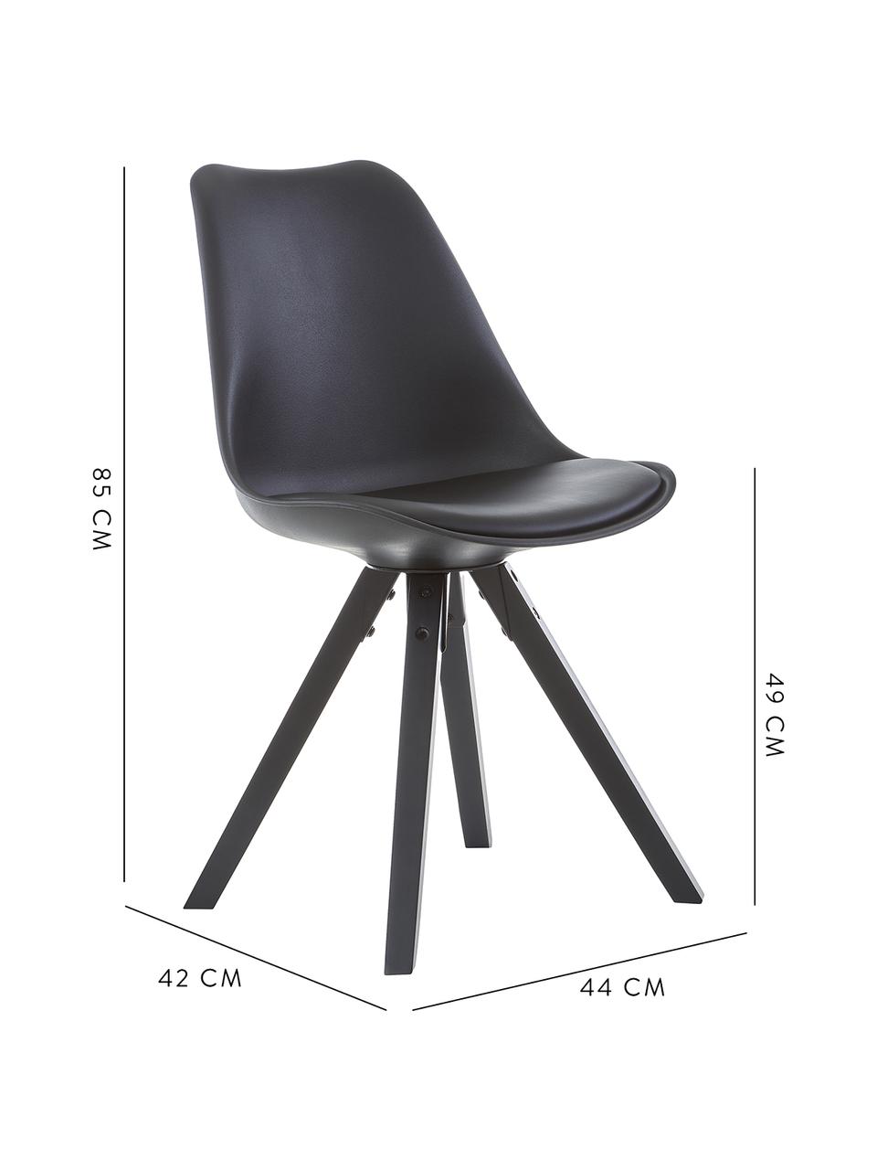 Čalouněná židle Elin, 2 ks, Černá