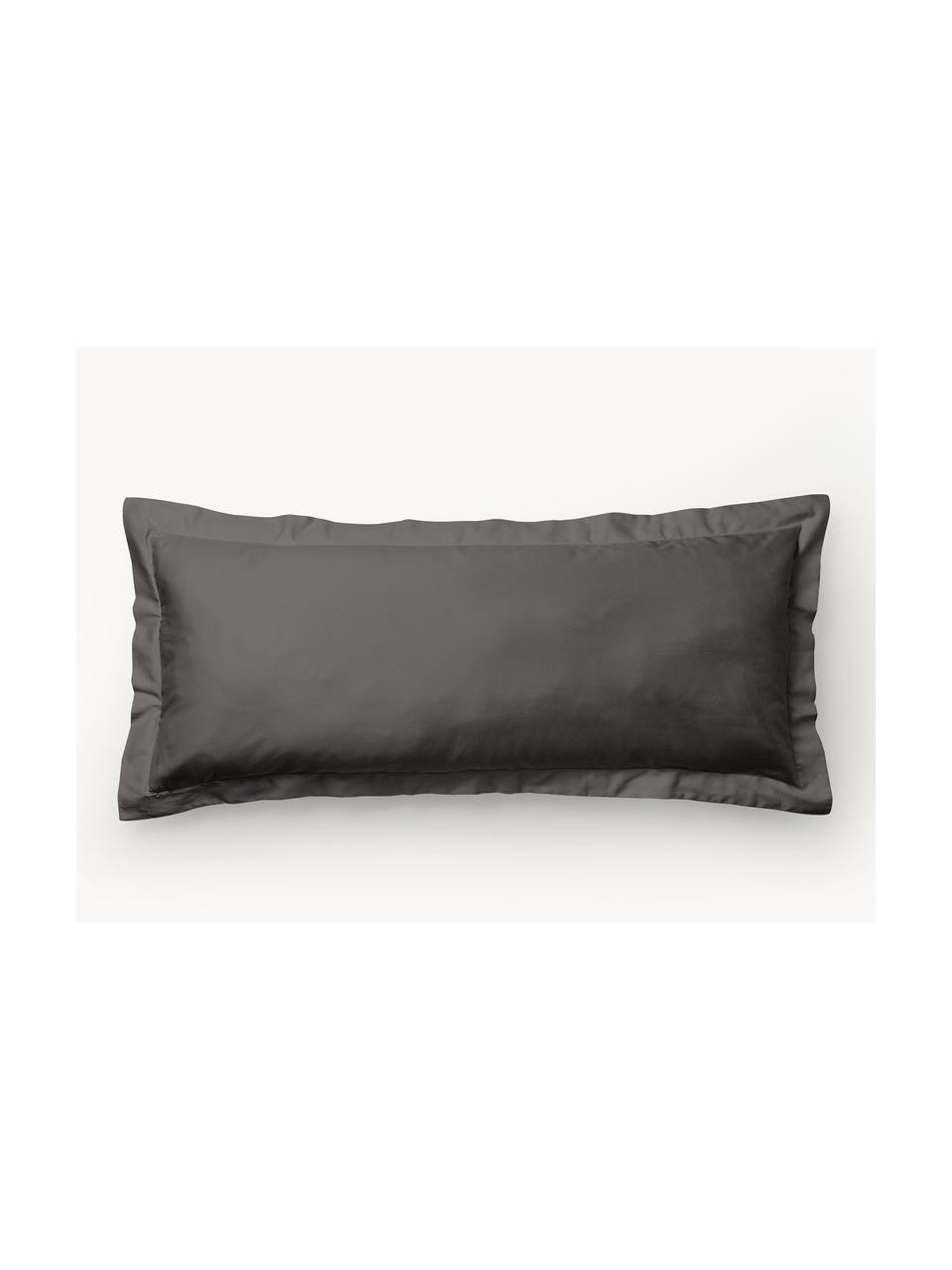 Funda de almohada de satén Premium, Gris oscuro, An 45 x L 110 cm