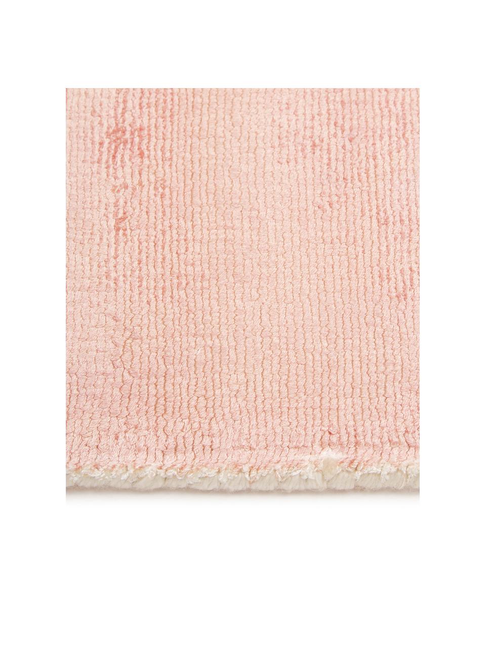 Handgewebter Viskoseteppich Alana mit Farbverlauf, 100% Viskose, Rosa, Beige, B 200 x L 300 cm (Grösse L)