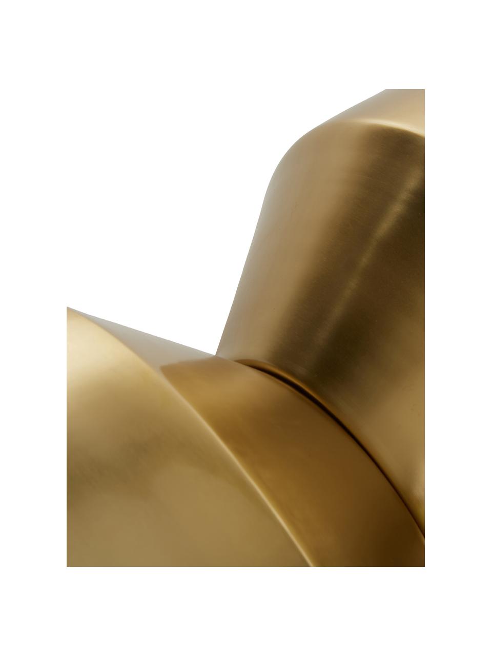 Beistelltisch Juliana, Metall, beschichtet, Goldfarben, leicht glänzend, Ø 36 x H 45 cm