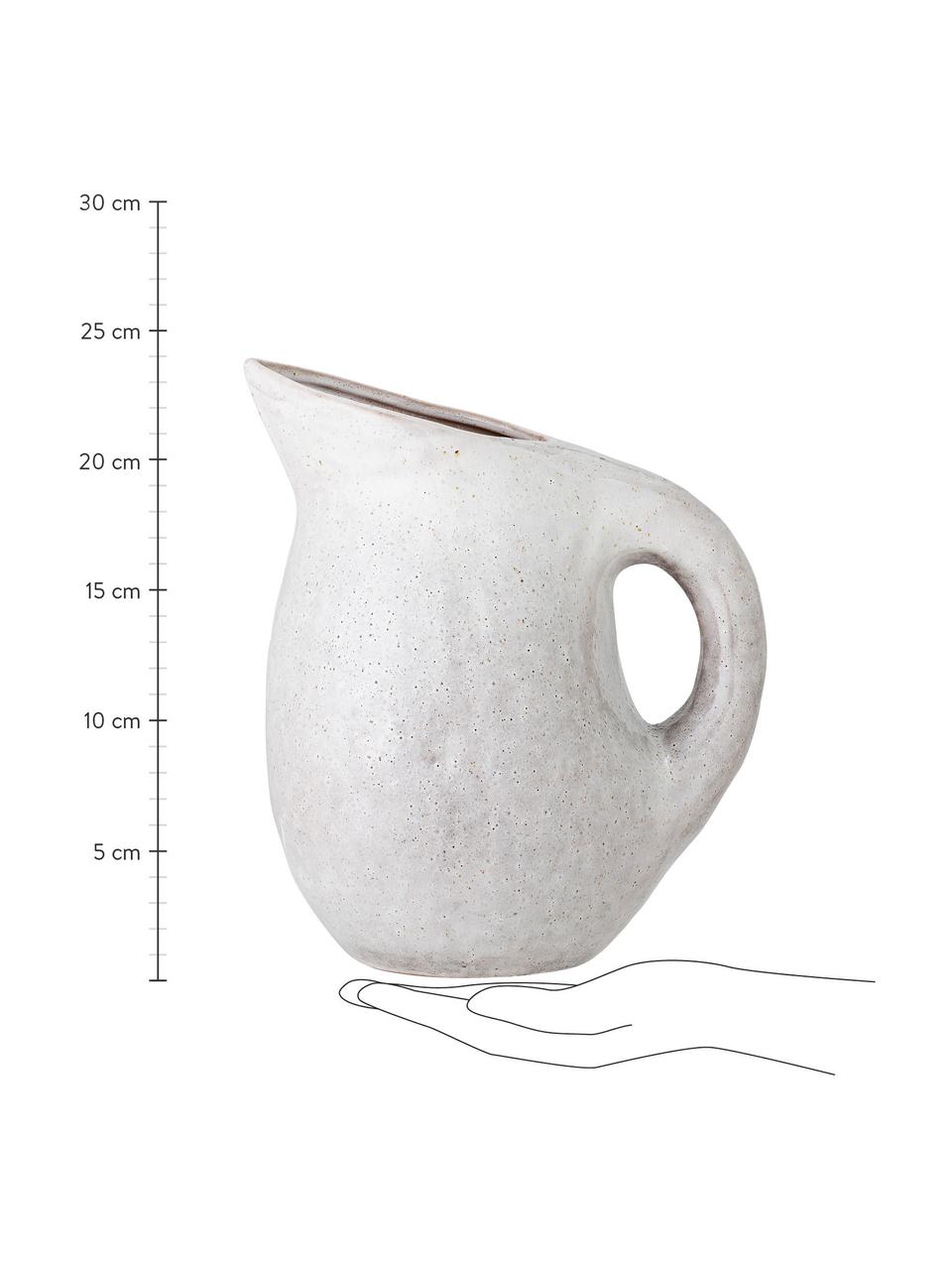 Džbán s ručne vyrobenou glazúrou Taupe, 3 l, Kamenina, Sivá, Ø 16 x V 24 cm, 3 l