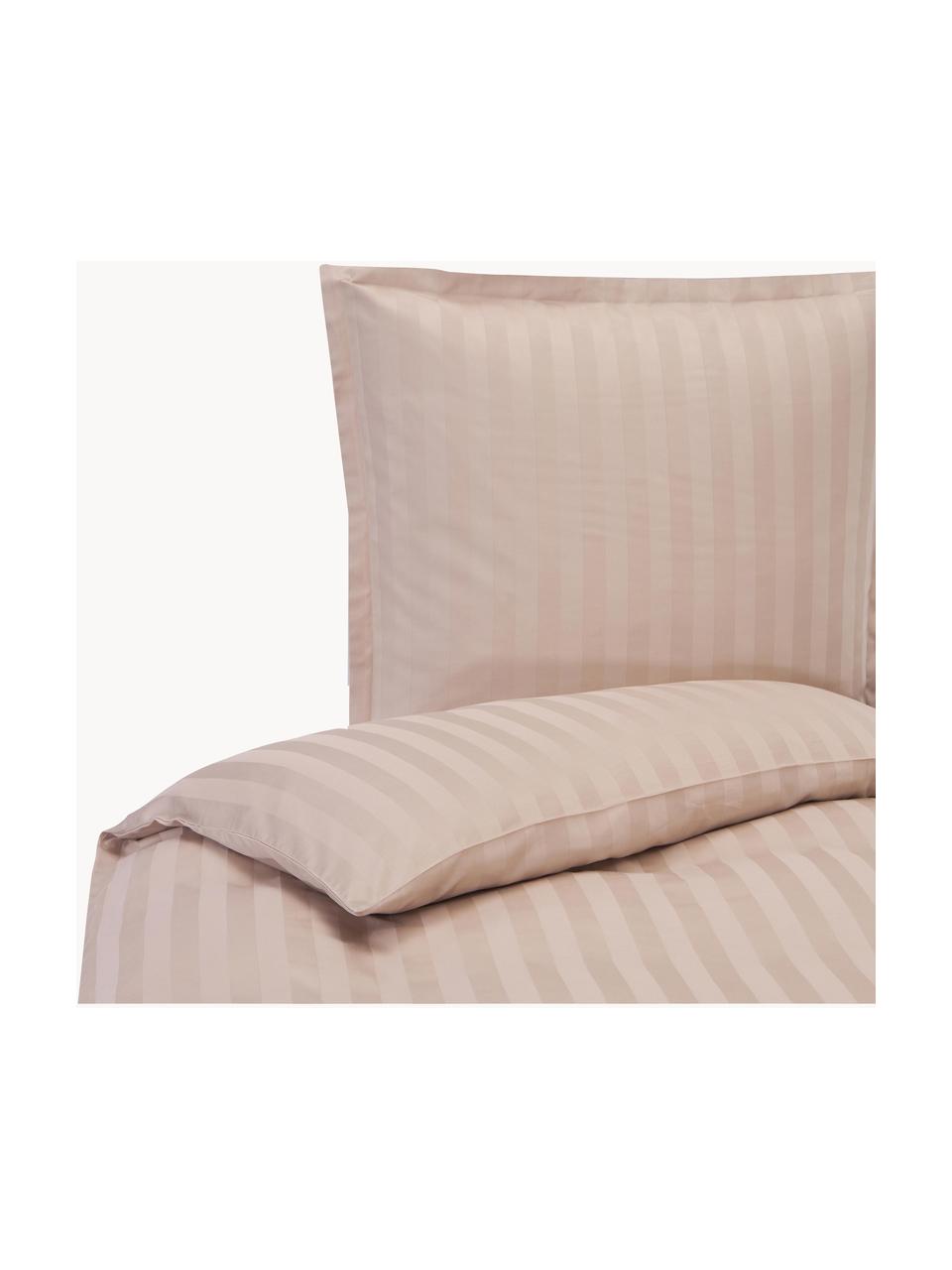 Housse de couette en satin Willa, Beige clair, larg. 240 x long. 220 cm