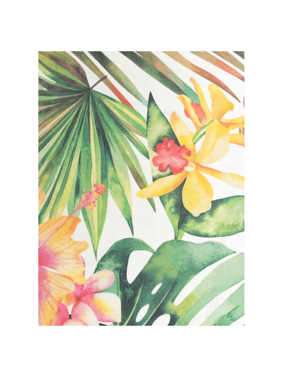 Copricuscino da esterno con stampa tropicale Kokamo, 100% Dralon® poliacrilico, Multicolore, Larg. 30 x Lung. 50 cm