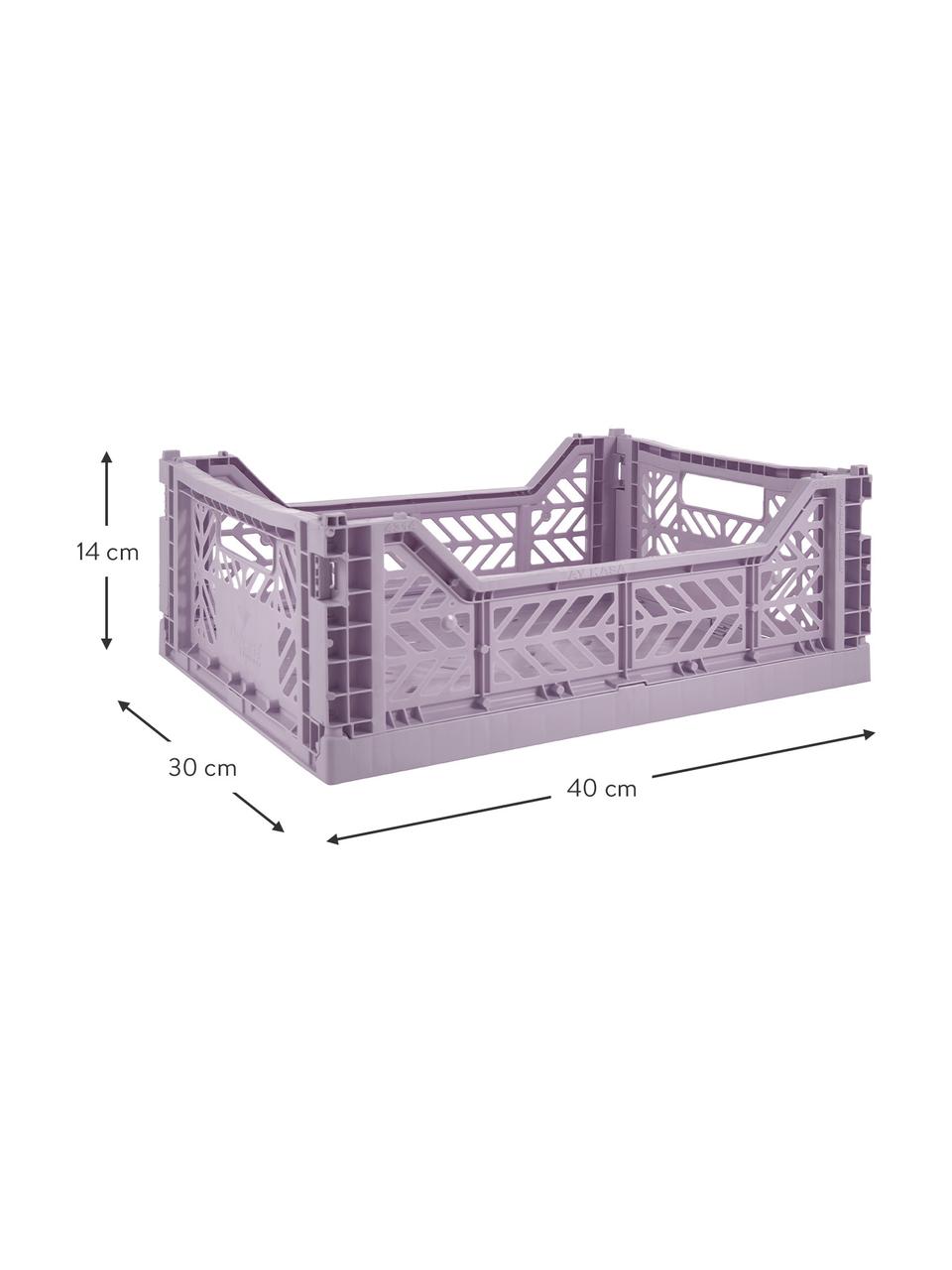 Caja plegable Orchid, Plástico, Lila, An 40 x Al 14 cm