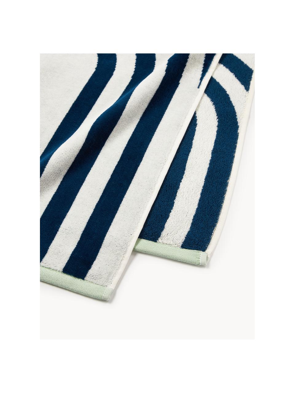 Ręcznik plażowy Shiloh, Złamana biel, ciemny niebieski, S 90 x D 170 cm