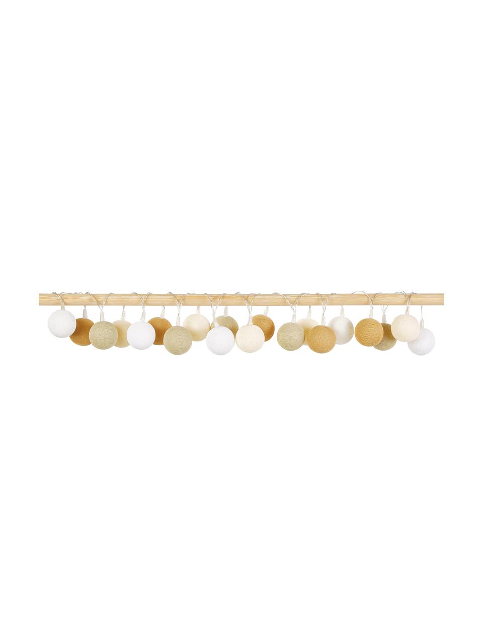 Girlanda świetlna LED Colorain, dł.  378 cm i 20 lampionów, Biały, odcienie beżowego, odcienie brązowego, D 378 cm
