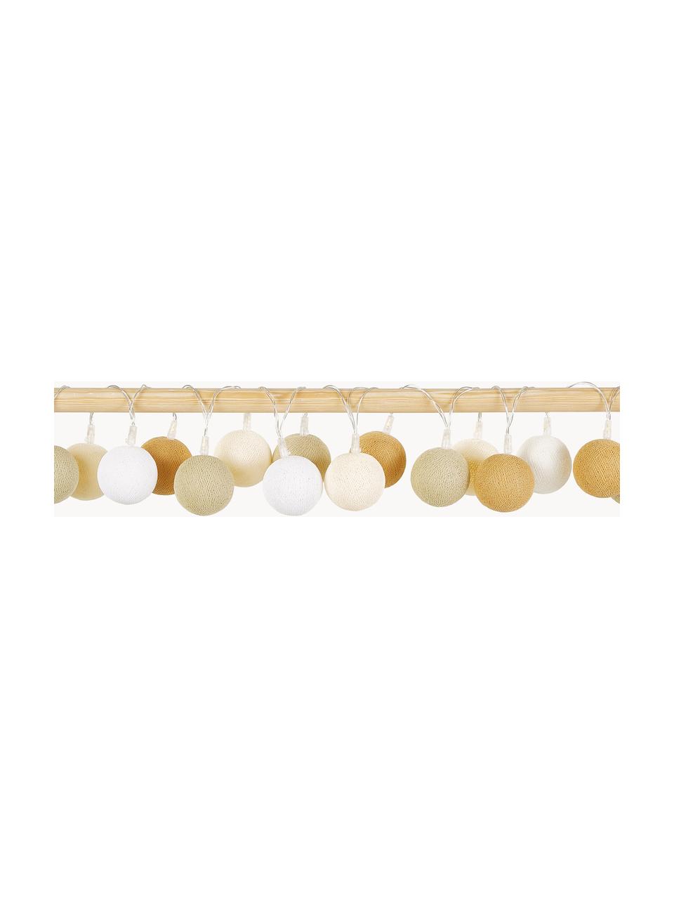 Ghirlanda a LED Colorain, 378 cm, Lanterne: poliestere certificato WF, Bianco, tonalità beige, tonalità marroni, Lung. 378 cm