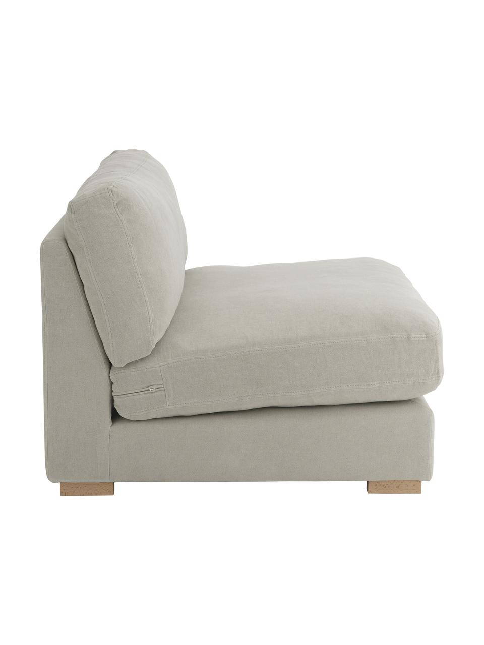 Poltroncina in lino Vide, Rivestimento: 100 % lino, Struttura: legno di pino, compensato, Gambe: legno di pino, Lino grigio chiaro, Larg. 92 x Prof. 87 cm
