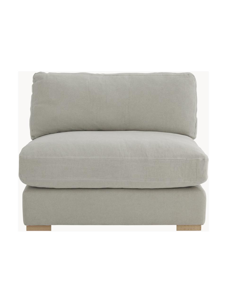 Poltroncina in lino Vide, Rivestimento: 100 % lino, Struttura: legno di pino, compensato, Gambe: legno di pino, Lino grigio chiaro, Larg. 92 x Prof. 87 cm
