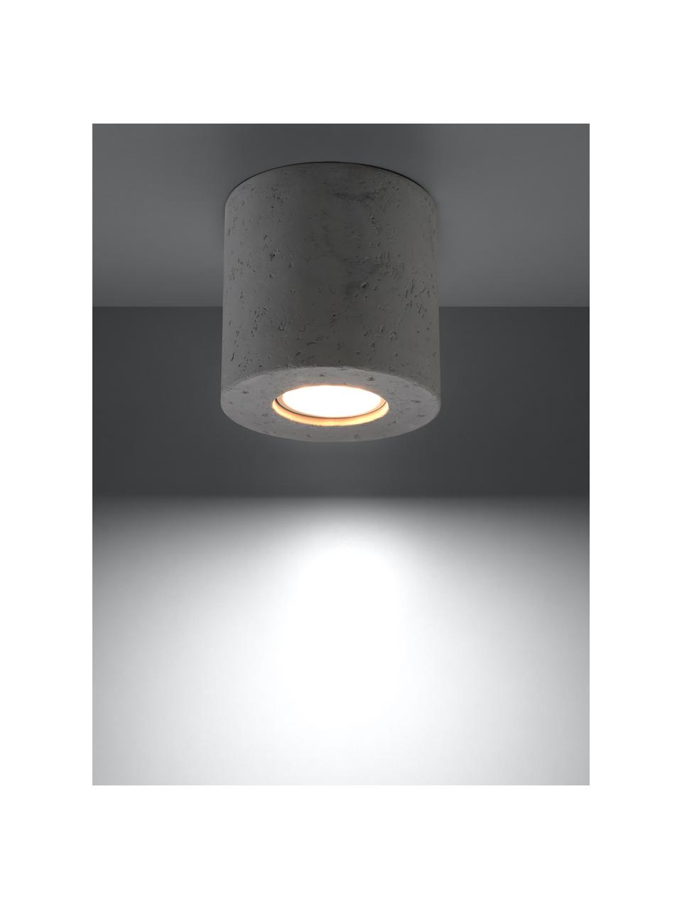 Lampa spot z betonu Roda, Jasny szary, Ø 10 x W 10 cm