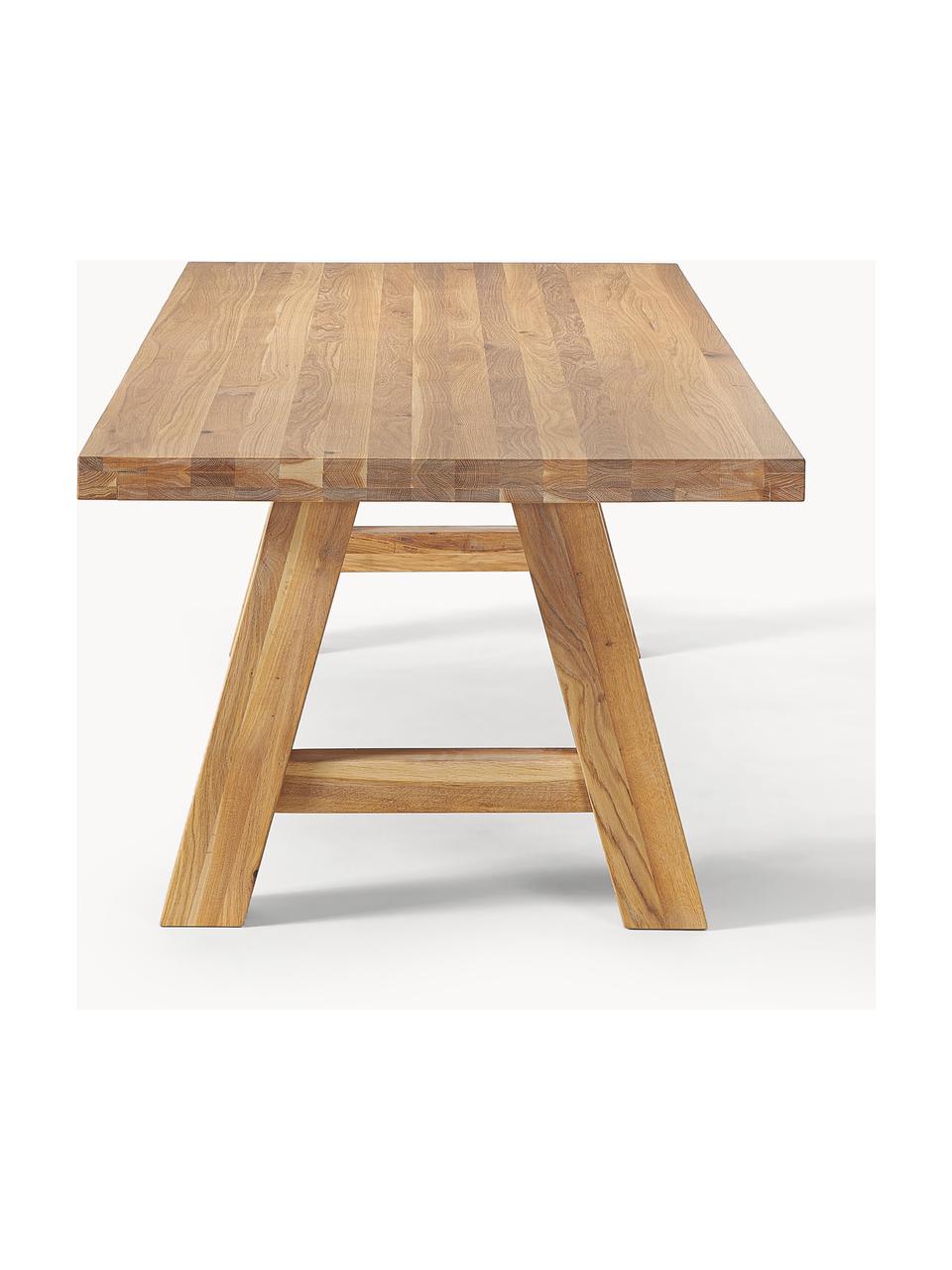 Eettafel Ashton van eikenhout, verschillende formaten, Massief eikenhout, geolied
100% hout uit duurzame bosbouw

Dit product is gemaakt van duurzaam geproduceerd, FSC®-gecertificeerd hout., Eikenhout, geolied, B 200 x D 100 cm