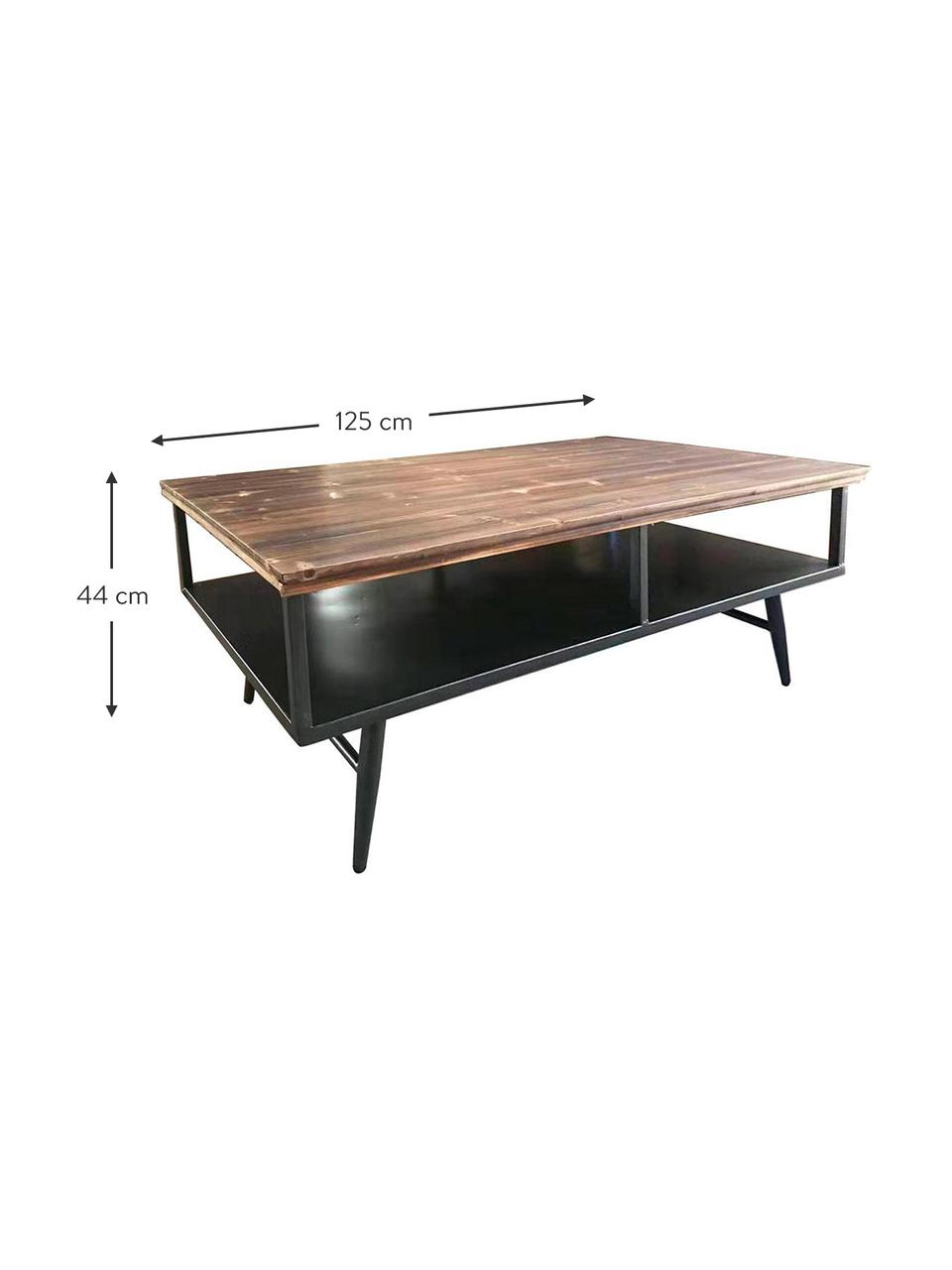 Mesa de centro Aina, Tablero: madera, Madera, negro, An 125 x F 66 cm