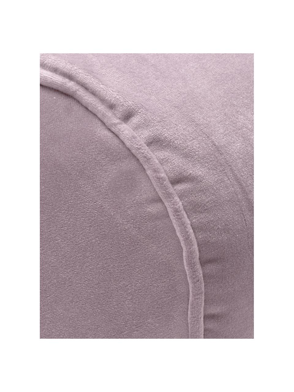 Glänzende Samt-Nackenrolle Monet, mit Inlett, Bezug: 100% Polyestersamt, Altrosa, Ø 18 x L 45 cm