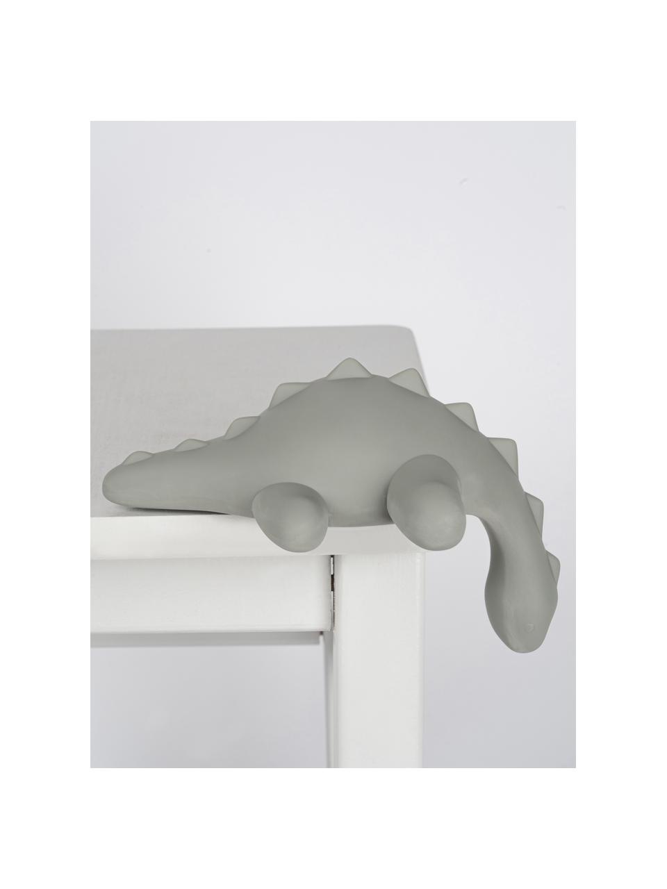 Lampada notturna portatile a LED con porta USB Dino, Lampada: silicone, Grigio, Larg. 21 x Alt. 15 cm