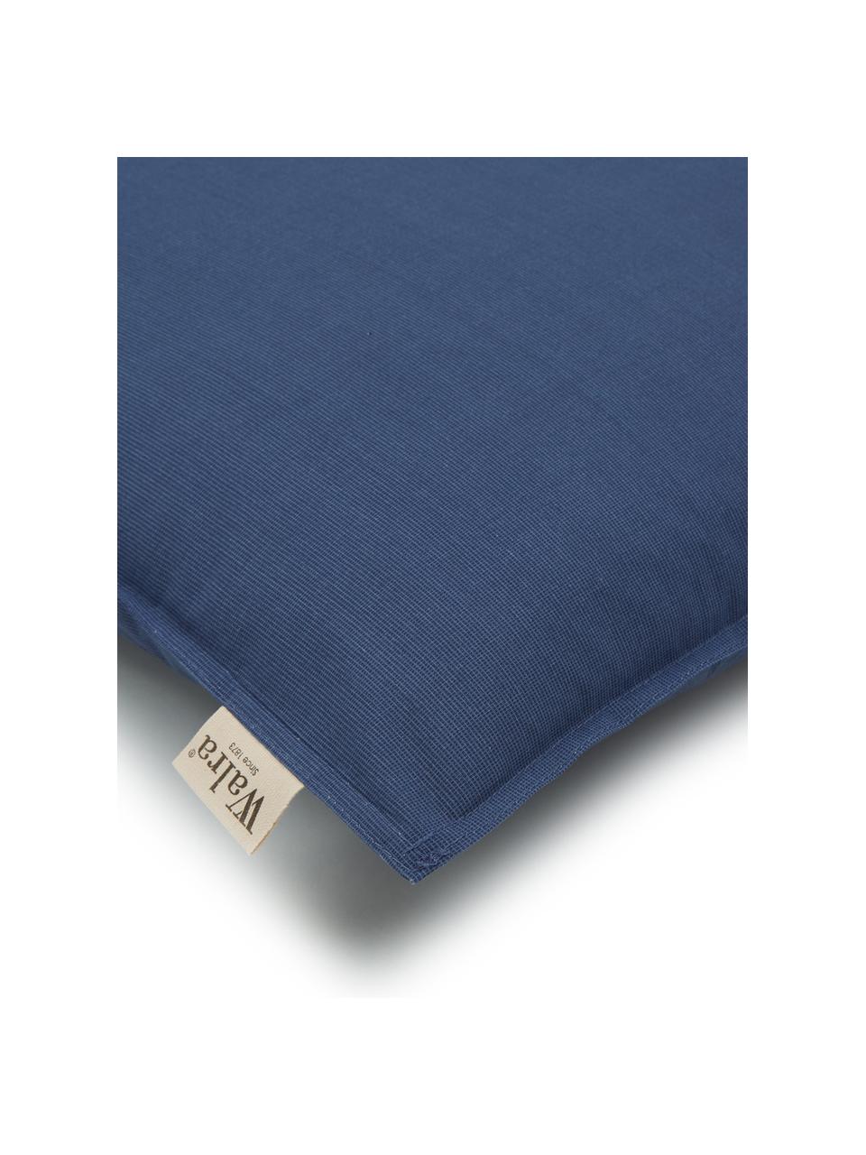 Renforcé dekbedovertrek Soft Structure met zeer fijn patroon, Weeftechniek: renforcé, Donkerblauw, 240 x 220 cm + 2 kussenhoezen 60 x 70 cm