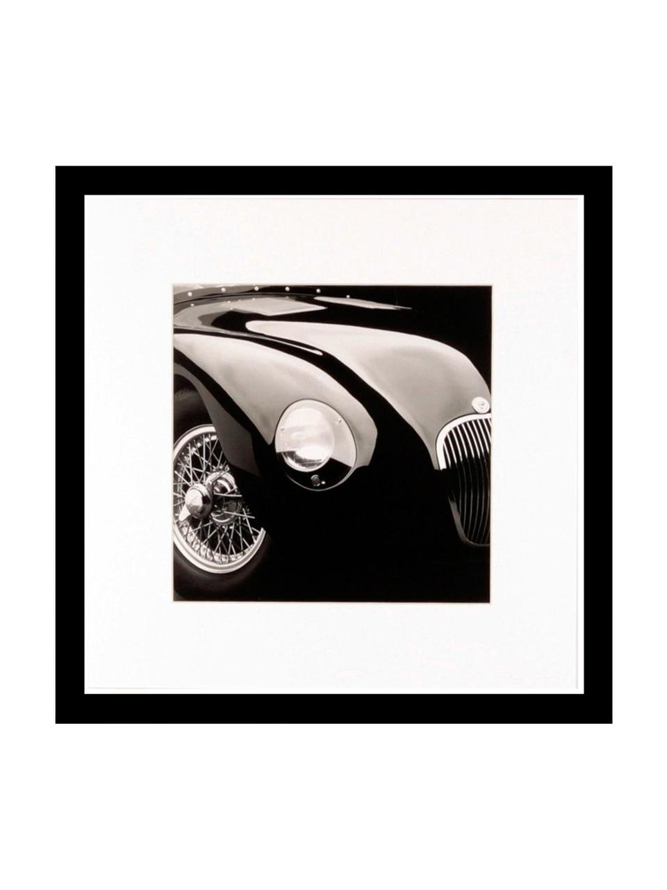 Ingelijste digitale print Oldtimer II, Afbeelding: digitale print, Lijst: kunststof, Afbeelding: zwart, wit Lijst: zwart, B 30 x H 30 cm