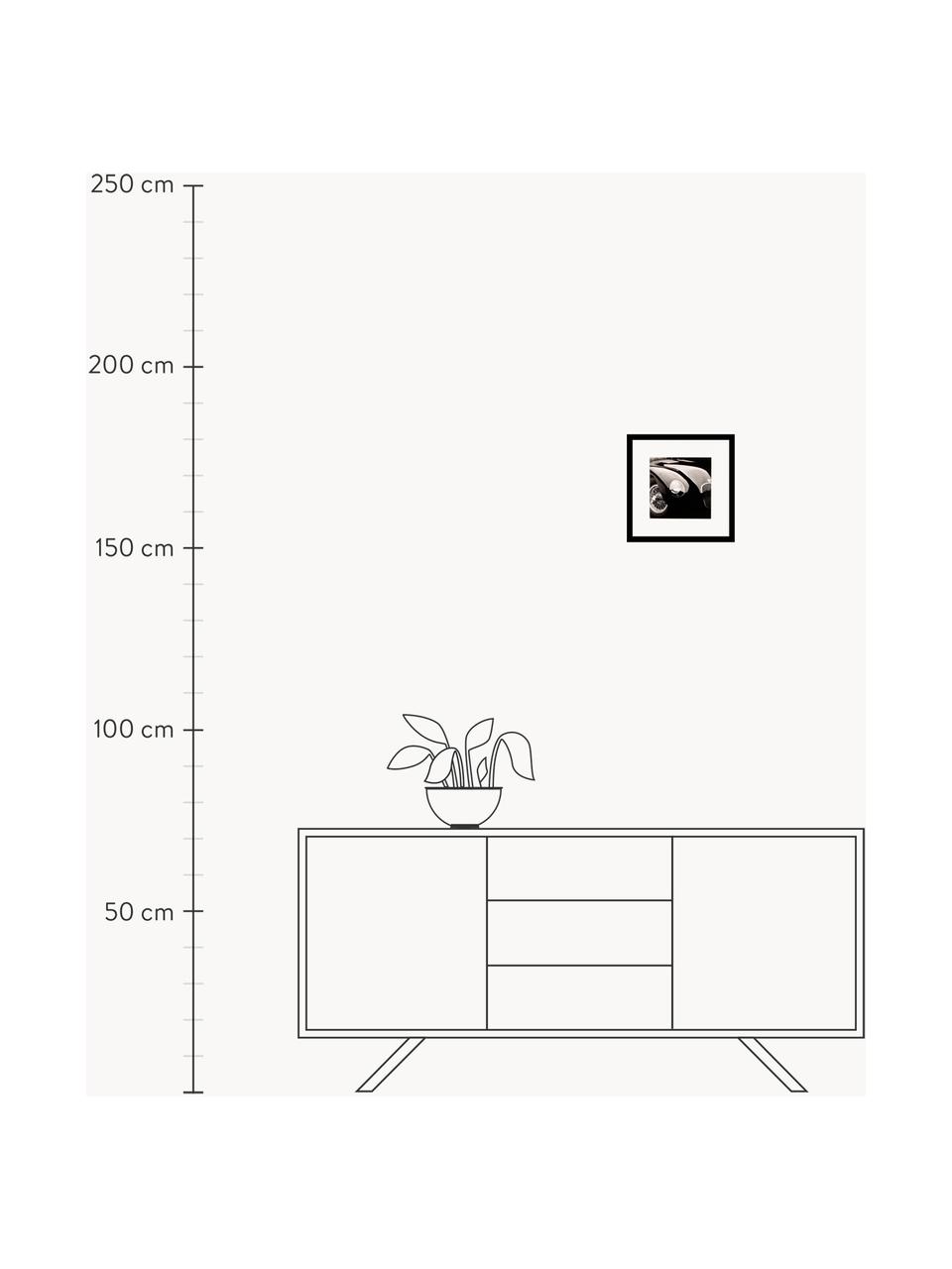 Digitálna tlač s rámom Oldtimer II, Obraz: čierna, biela Rám: čierna, Š 30 x V 30 cm