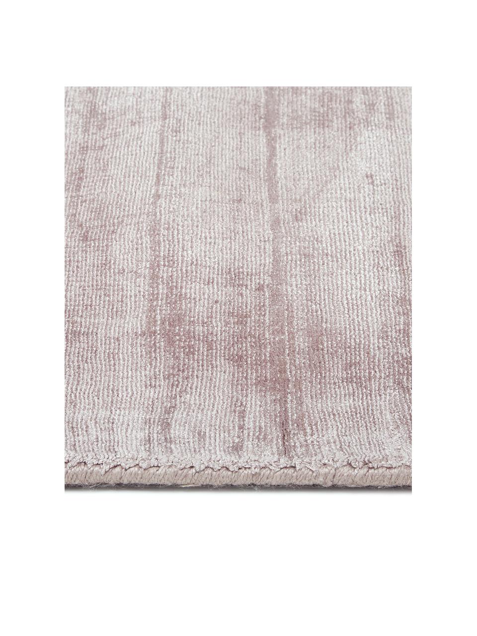 Ręcznie tkany dywan z wiskozy Jane, Blady różowy, S 80 x D 150 cm (Rozmiar XS)