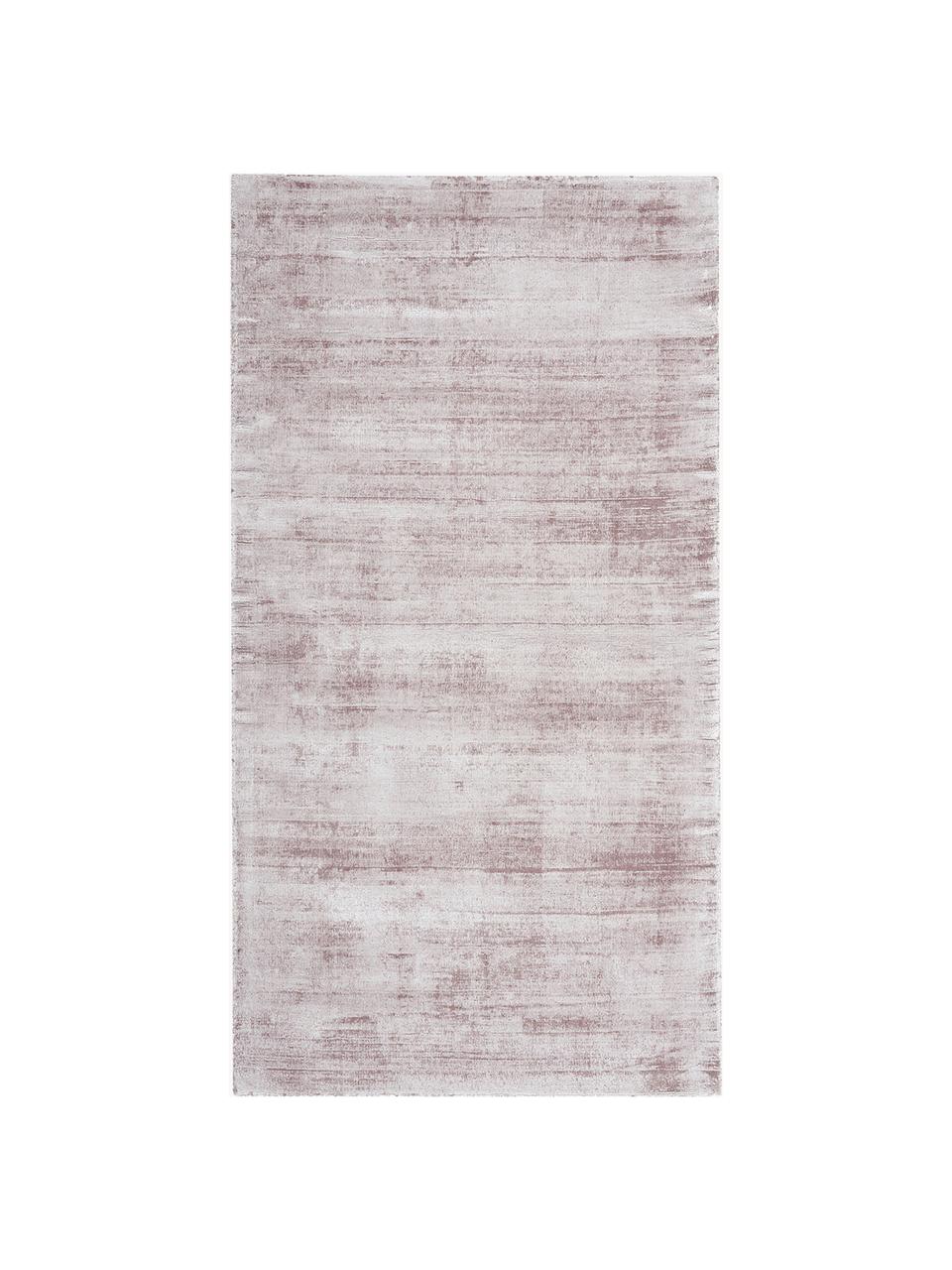 Ręcznie tkany dywan z wiskozy Jane, Blady różowy, S 80 x D 150 cm (Rozmiar XS)