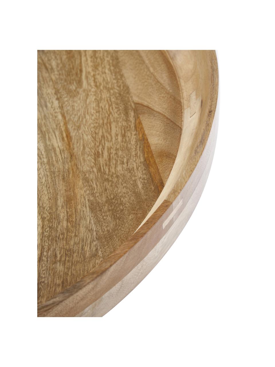 Mesa de centro Bol Table, Tablero: madera de mango, curtido, Patas: acero con pintura en polv, Marrón, Ø 75 x Al 38 cm