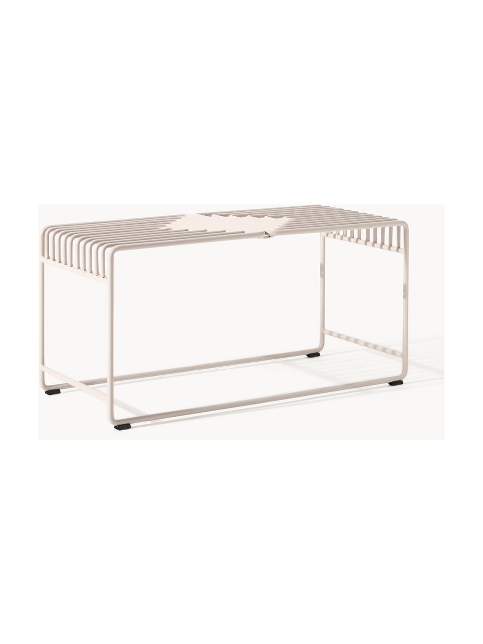 Banc en métal Banu, Beige clair, larg. 96 x prof. 44 cm