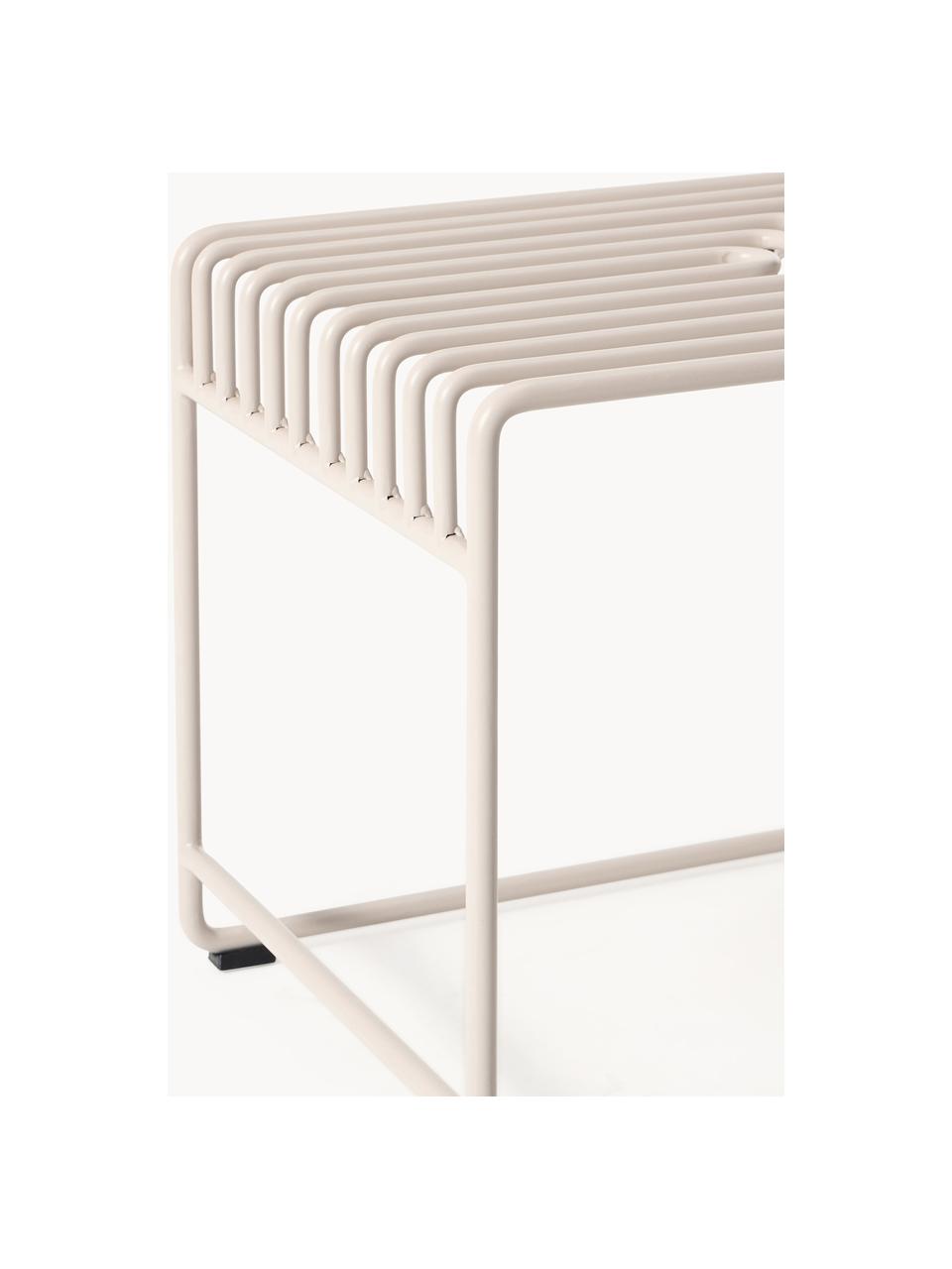 Banco de metal Banu, Estructura: metal con pintura en polv, Patas: plástico, Beige claro, An 96 x F 44 cm