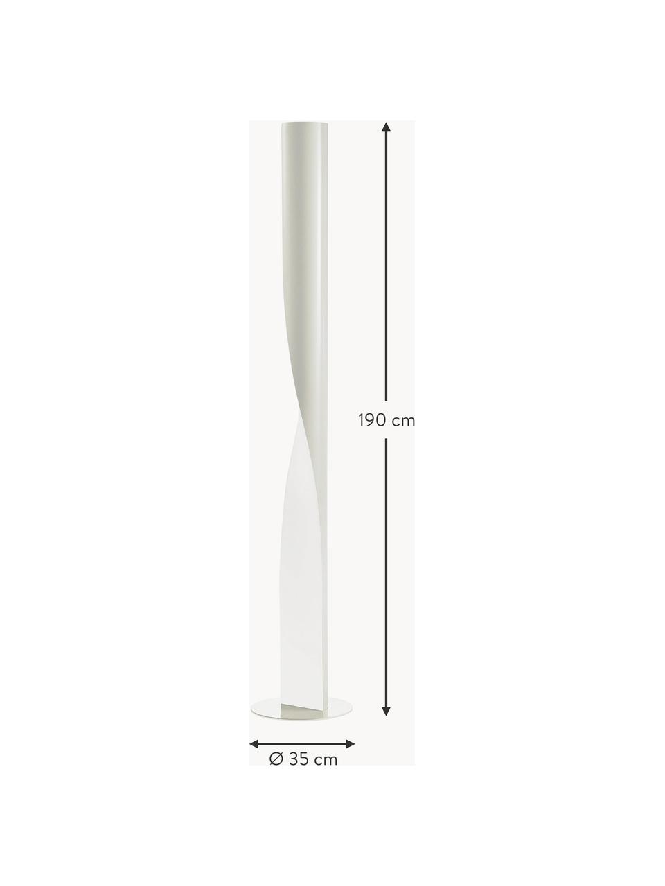 Lampada da terra grande con luce regolabile Evita, Struttura: tecnopolimero, metallo ri, Bianco latte, Alt. 190 cm