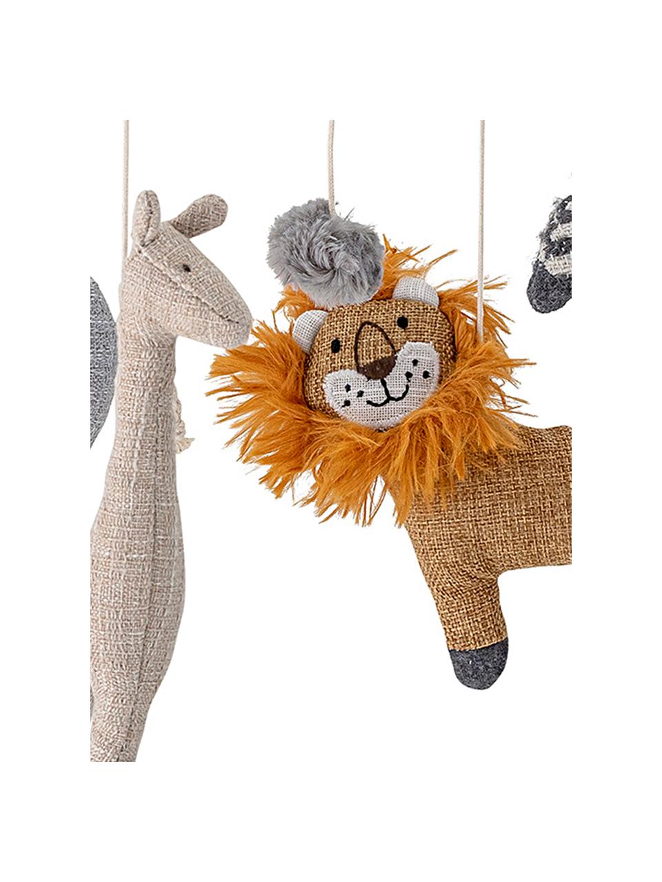 Móvil bebé Animals, Estructura: madera de abedul, Multicolor, madera de abedul, Ø 26 x Al 31 cm