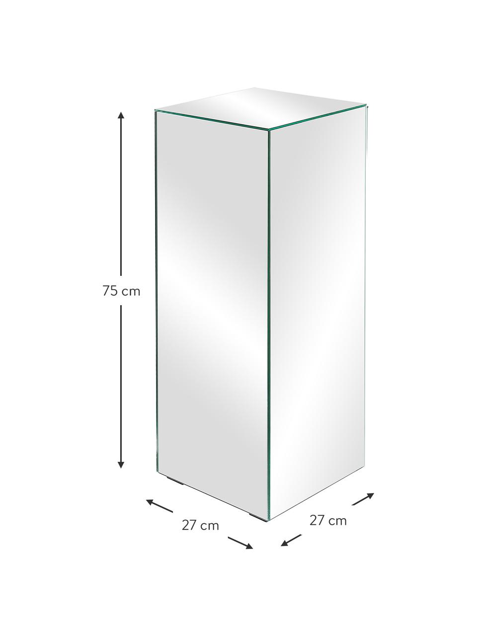 Colonna decorativa con effetto specchio Pop, Pannello di fibra a media densità (MDF), lastra di vetro, Lastra di vetro, Larg. 27 x Alt. 75 cm