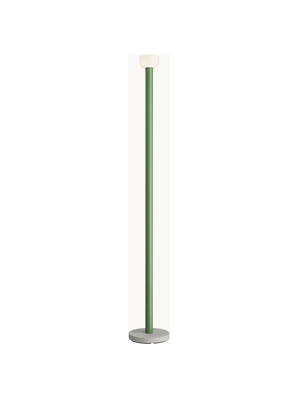 Grosse Dimmbare LED-Stehlampe Bellhop, Lampenschirm: Glas, Grün, H 178 cm