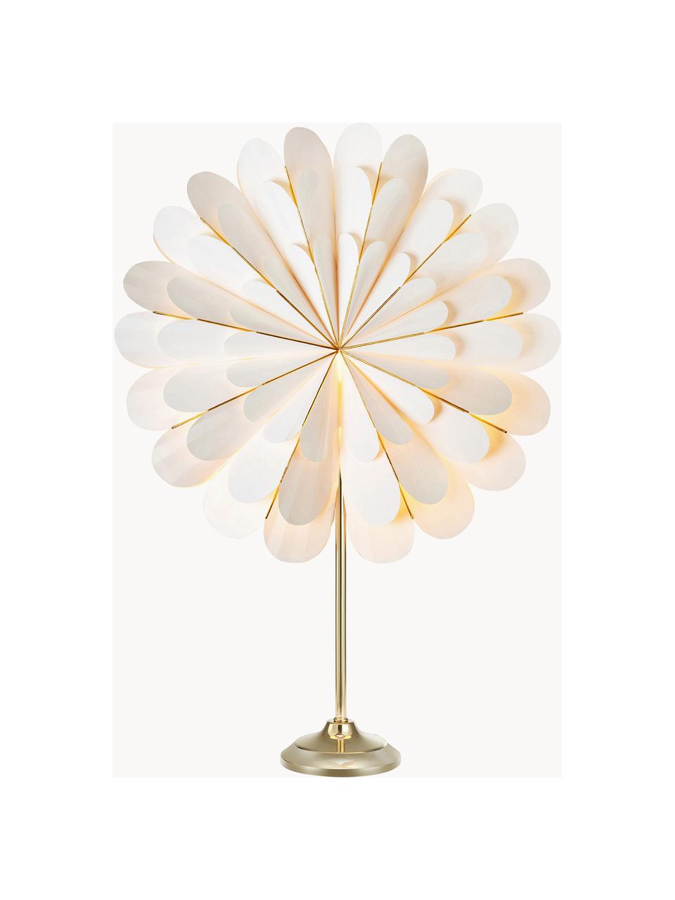 Étoile lumineuse Marigold, Blanc cassé, doré, larg. 45 x haut. 68 cm