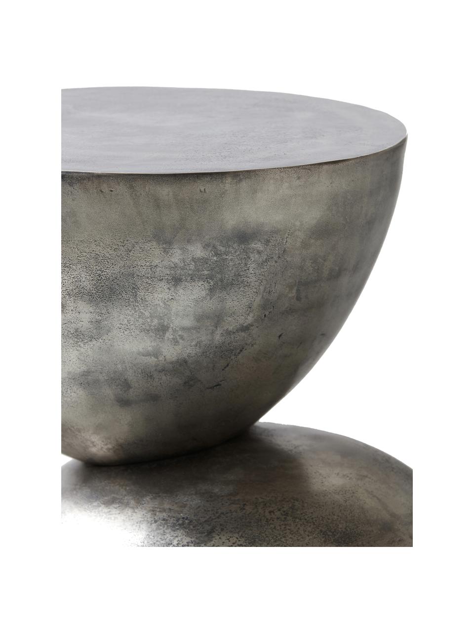 Beistelltisch Heena aus Aluminium, Aluminium, oxidiert, Silberfarben, Ø 40 x H 55 cm