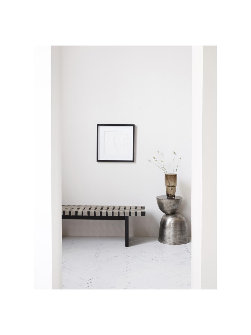 Table d'appoint en aluminium Heena, Aluminium, oxydé, Couleur argentée, Ø 40 x haut. 55 cm
