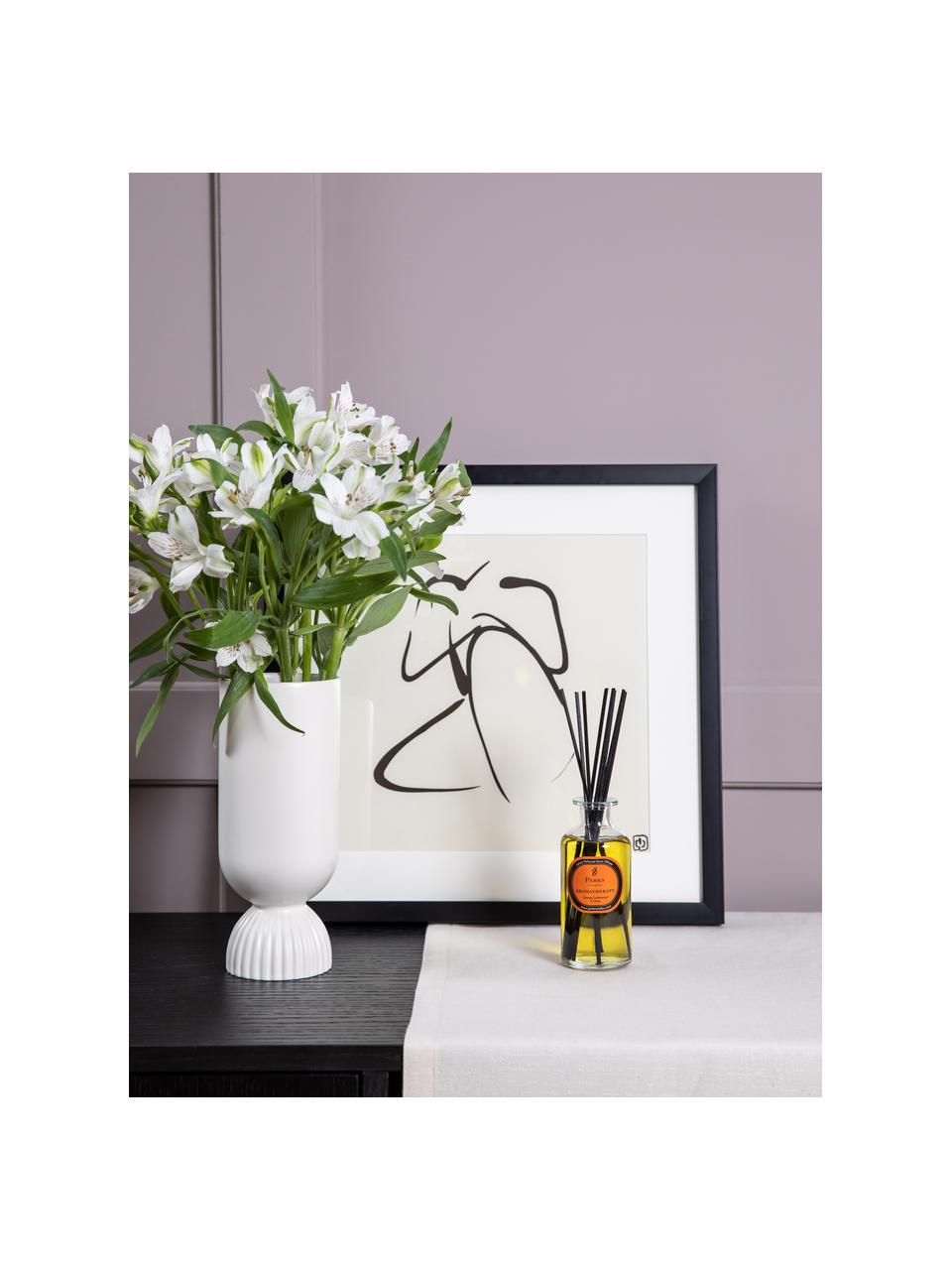 Ambientador Aromatherapy (naranja, cedro y clavel), Tapa: madera, Negro, blanco, Ø 6 x Al 14 cm