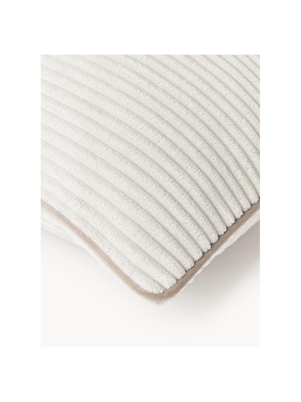 XL Kissen Kylen aus Cord, Hülle: Cord (90 % Polyester, 10 , Off White, Hellbeige, B 30 x L 115 cm