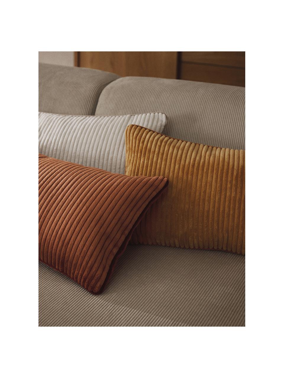 XL-Kissen Kylen aus Cord, Hülle: Cord (90 % Polyester, 10 , Off White, Hellbeige, B 30 x L 115 cm