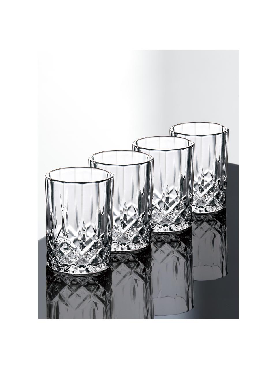 Verre à liqueur à motifs embossés Harvey, 4 pièces, Verre, Transparent, Ø 4 x haut. 6 cm, 37 ml