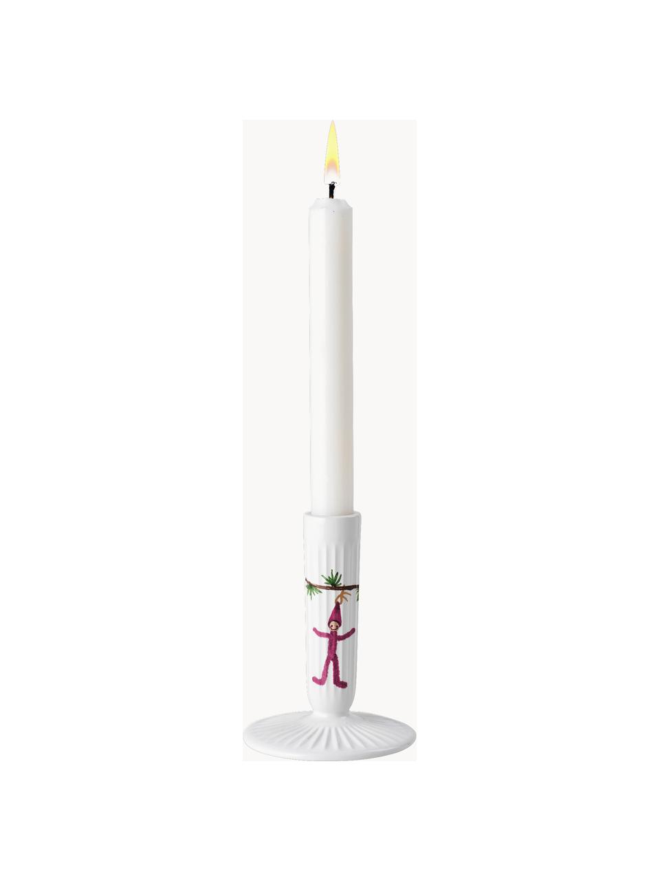 Candelabro fatto a mano Hammershøi, Gres, Bianco, multicolore, Ø 10 x Alt. 12 cm