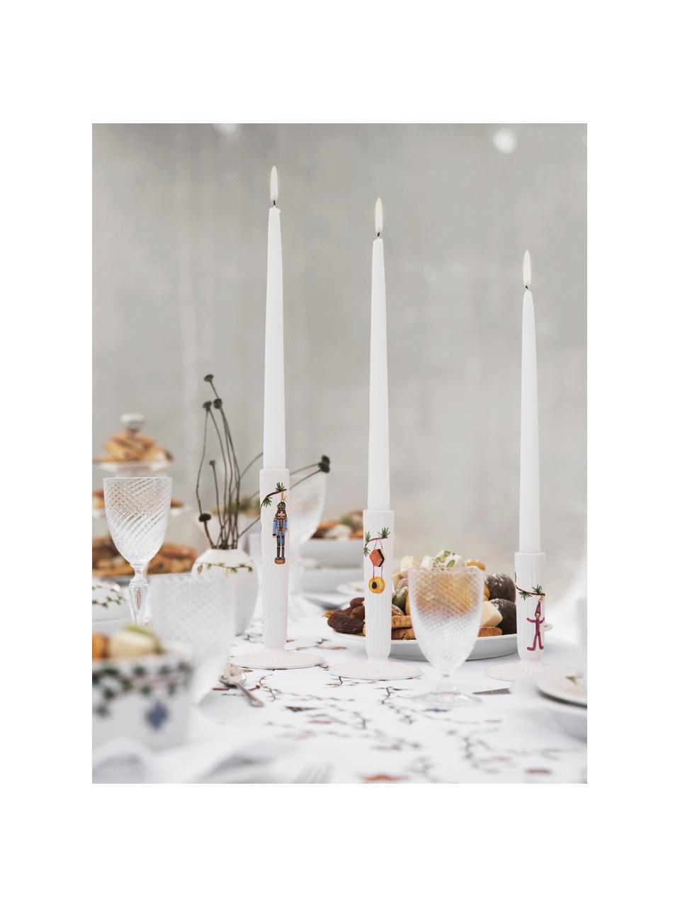 Candelabro fatto a mano Hammershøi, Gres, Bianco, multicolore, Ø 10 x Alt. 12 cm