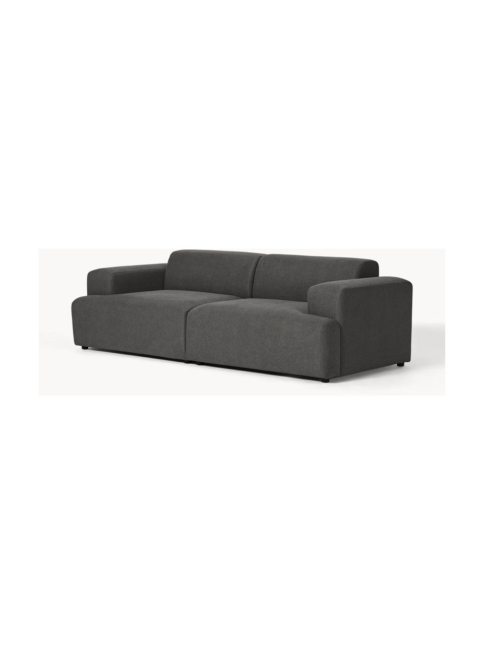 Sofa Melva (3-Sitzer), Bezug: 100 % Polyester Der strap, Gestell: Massives Kiefern- und Fic, Webstoff Anthrazit, B 238 x T 101 cm