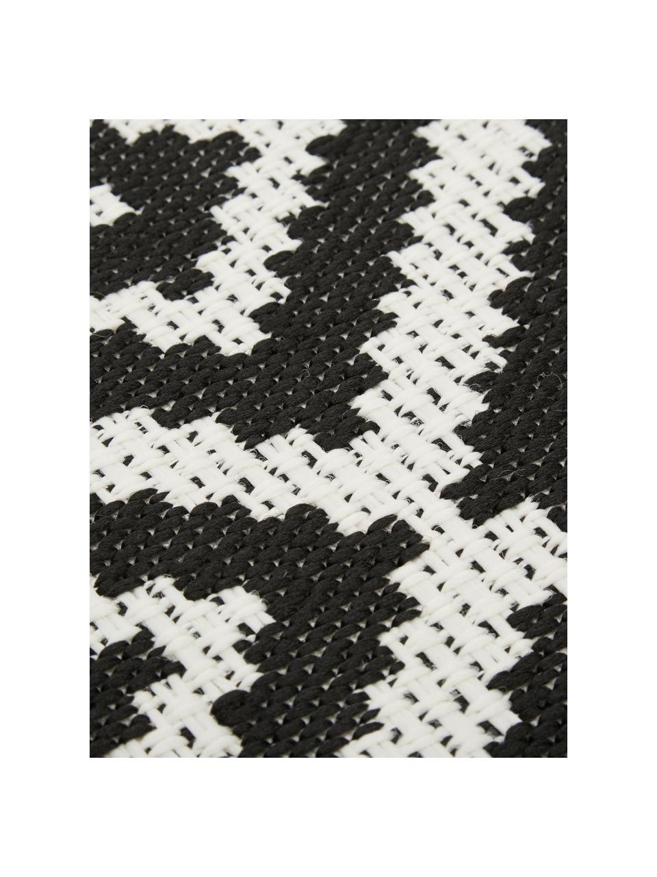 Alfombra de interior/exterior Miami, 86% polipropileno, 14% poliéster, Negro, blanco, An 200 x L 290 cm (Tamaño L)