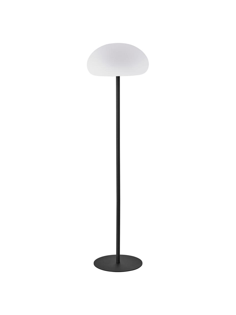 Stmívatelná venkovní stojací lampa Sponge, Bílá, černá, Ø 34 cm, V 126 cm