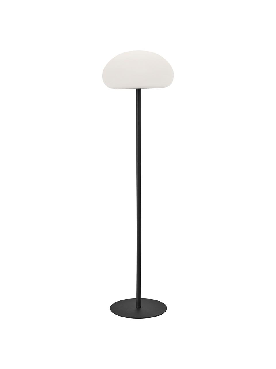Stmívatelná venkovní stojací lampa Sponge, Bílá, černá, Ø 34 cm, V 126 cm