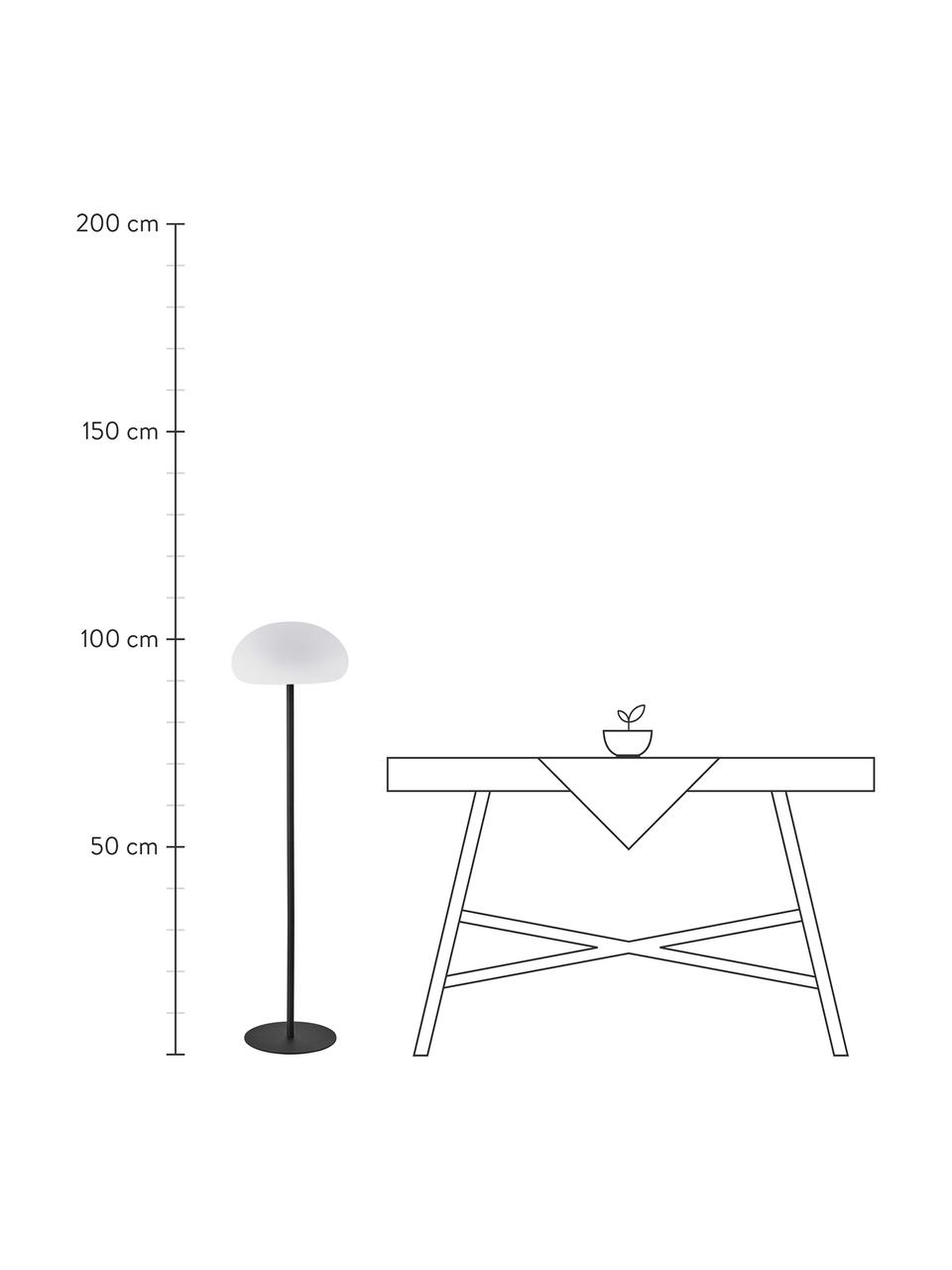 Lampe d'extérieur mobile à intensité variable Sponge, Blanc, noir, Ø 34 x haut. 126 cm