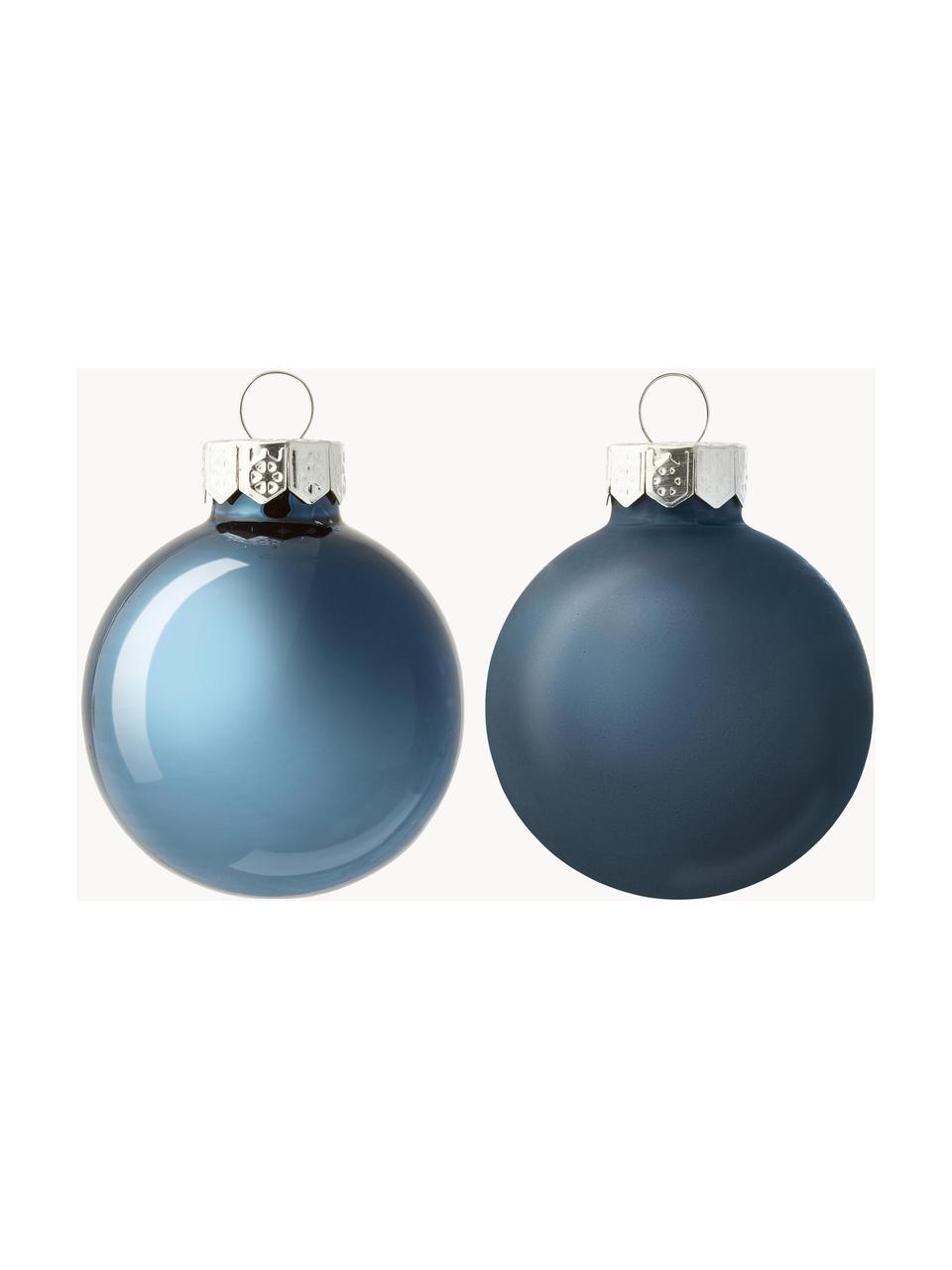 Boules de Noël Evergreen, 6 élém., Bleu, Ø 10 cm, 4 pièces