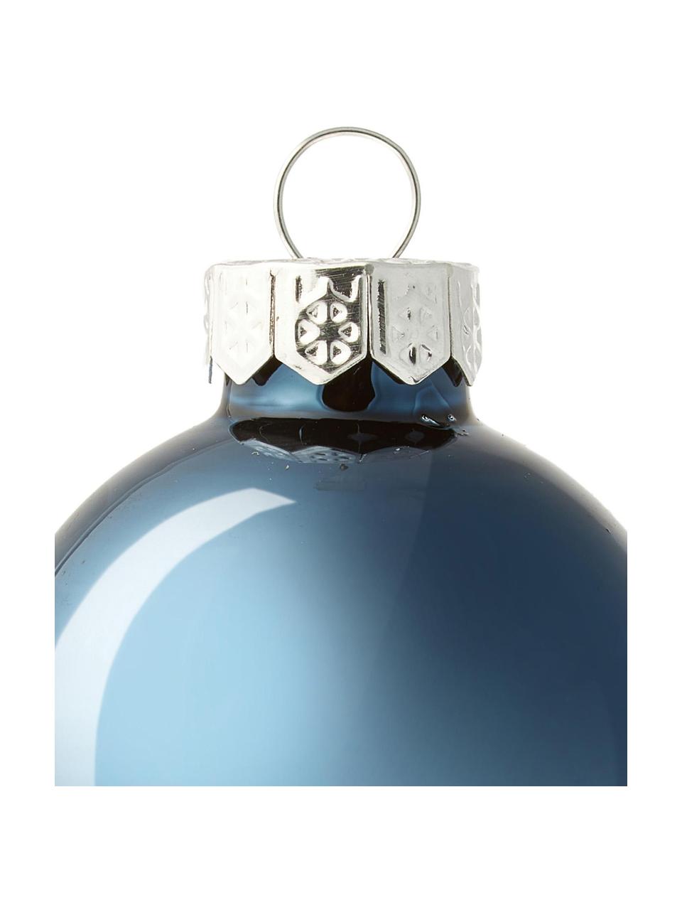 Boules de Noël Evergreen, 6 élém., Bleu, Ø 10 cm, 4 pièces