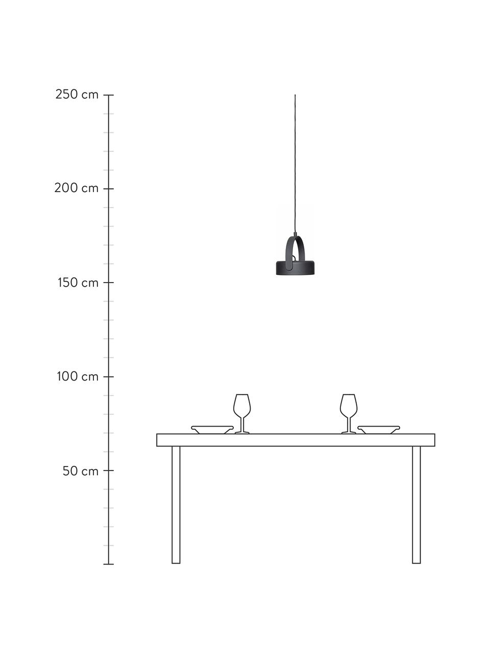 Kleine dimbare LED hanglamp Stage, Lamp: gecoat metaal, Antraciet, B 22 x H 27 cm