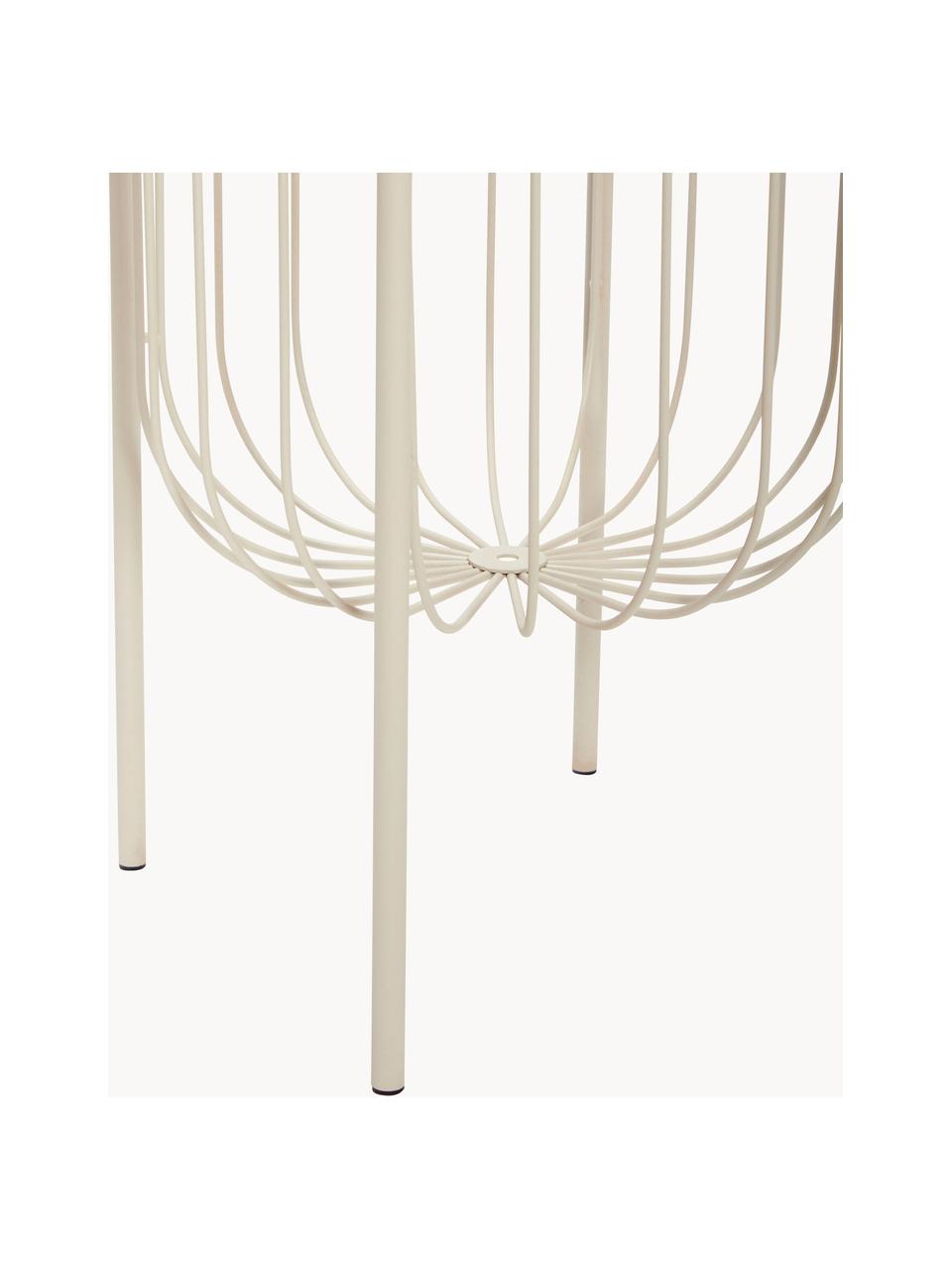 Colonne décorative Eyrie, Métal, enduit, Beige clair, Ø 45 x haut. 90 cm